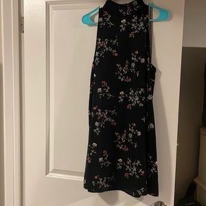 Floral high neck dress